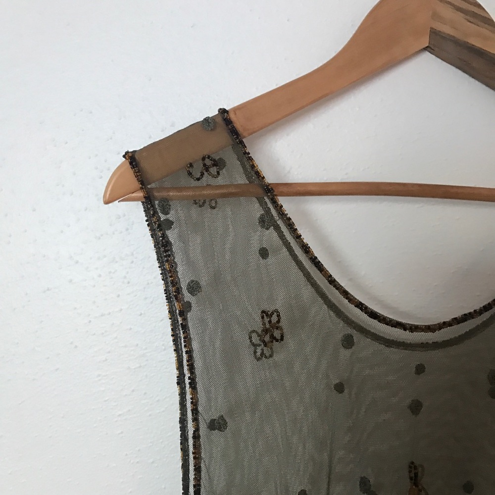🌵 VINTAGE beaded lace sheer dress - Picture 7 of 8